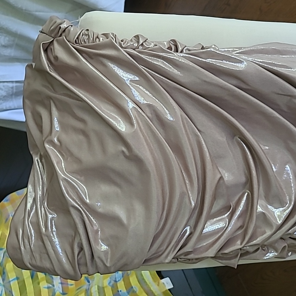 Strapless liquid gold mini. Zara. Size xl p2p 20